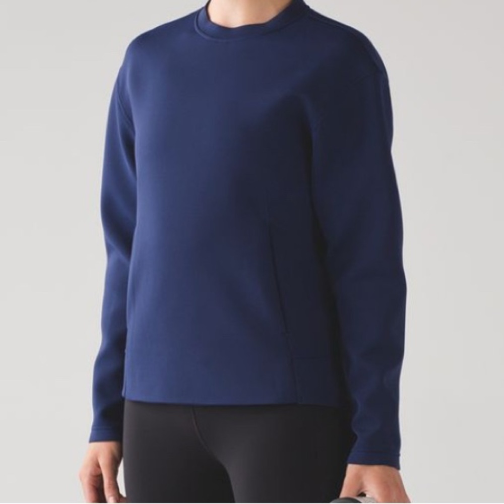 Lululemon Embrace the space crewneck sweater navy blue